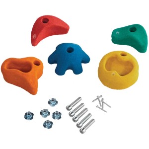 Pletscher prises d'escalade, 5 poignées en plastique colorées avec vis pour équipements de jeux de jardin.