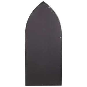 Retro del specchio da parete nero Cassel, 50x115 cm, con montaggio.