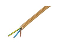 Cavo tessile TD H05VV-F Oro 3 x 1 mm² lunghezza 5 m