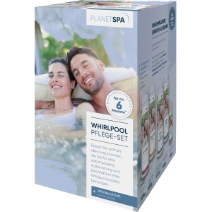 Planet Spa Kit de base chlore : Comprend des bandelettes de test, désinfectant, Balance Plus/Minus et doseur.