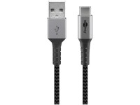 Textilkabel USB-A auf USB-C Länge 1 m