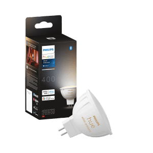 Ampoule Philips Hue GU5.3 Spot MR16 avec emballage. Lumière blanche chaude et dimmable.