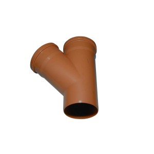 Raccord simple Marley pour tuyau KG, 45 degrés, DN 125/125 pour canalisations.
