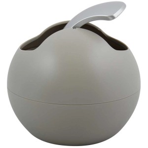 Spirella Pattumiera da bagno Bowl color talpa, 1 litro, con coperchio basculante.