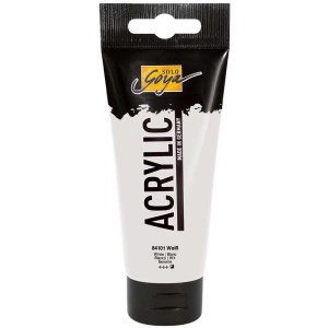 Tube Solo Goya Acrylfarbe Weiss, 100ml, für Künstlerbedarf.