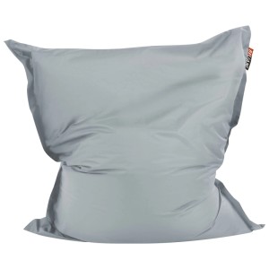 Beliani pouf poire Fuzzy, gris clair, 180x140 cm. Pouf confortable et grand pour intérieur et extérieur.
