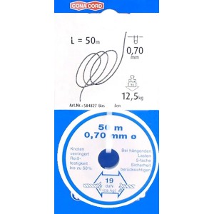 Conacord Bastelfaden, transparent, Ø 0,7 mm, 50 m Länge. Polyamid Monofil für vielseitige Anwendungen.