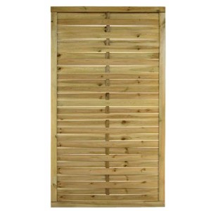 Recinzione a lamelle Mallorca, pino impregnato verde, 180x100 cm, per la privacy del giardino.