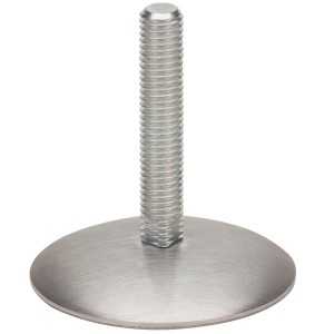 Regolatore di altezza Hettich in acciaio inox, filettatura M10, Ø 60 mm per mobili.