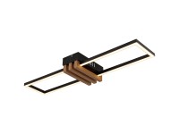 Globo LED-Deckenleuchte Dakari Mattschwarz Dunkelbraun 20 W / 1'000 lm