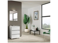 Badmöbel-Set Kora Weiss Esche (HxBxT) 190 x 60 x 47 cm