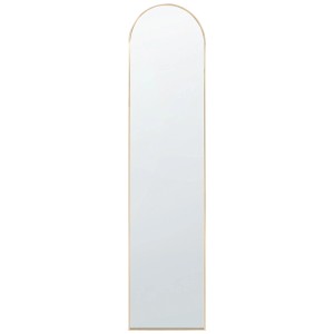 Specchio da terra Bagnolet oro con cornice in metallo filigranato, 150x36x40 cm.
