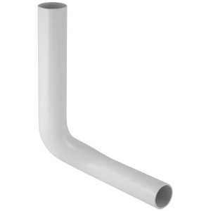 Coude de tuyau de chasse Geberit, blanc, avec déport à droite pour réservoirs.