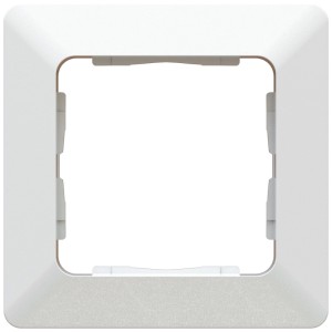 Cornice di copertura bianca Modino Priamos 90x90 mm per scatole interruttori con profilo di design.
