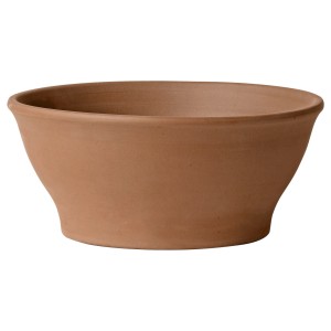Deroma Ciotola Liscia, pot de fleurs, 27 cm, couleur moka, en terre cuite pour le jardin.