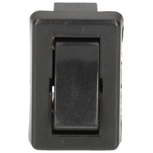 Interruttore a bilanciere nero, 1 polo, 2A 250V per installazione.