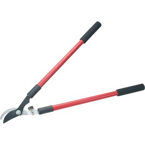 Cesoia a bypass (70 cm) con manici rossi e lama antiaderente per potatura giardino.