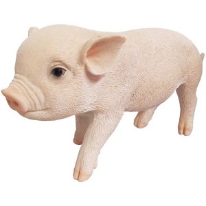 Vivid Arts Mini-Schwein, rosa, 13x23x9cm, Gartendeko. Deko-Schwein für Garten und Haus.