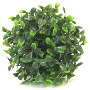 Palla decorativa di bosso verde, Ø 12 cm, per uso interno ed esterno.