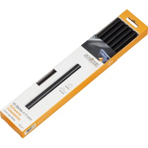 Steinel Stick di colla neri, Ø 11mm, 10 pezzi in confezione. Ideali per pistole a caldo.