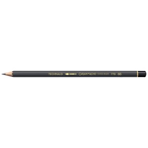 Caran d'Ache Bleistift Technalo 6B, wasservermalbar, für Skizzen und Zeichnungen.