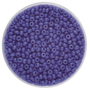 Rocailles Lapis 2,6mm, 17g: Kleine, blaue Glasperlen zum Schmuckbasteln.