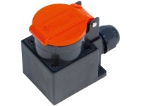 Steffen Aufputz-Steckdose T15 / IP55 Kunststoff Rot-Anthrazit