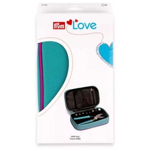 Prym Case Love per pinze Vario in menta-rosa, custodia vuota per utensili creativi.