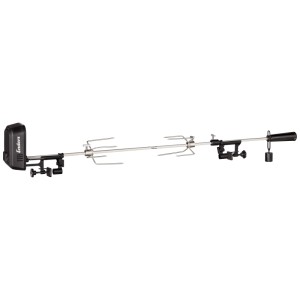 Enders Grillspiess Pro broche en acier inoxydable avec moteur et support universel pour barbecues.