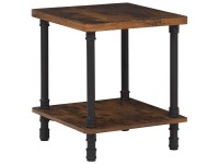 Table d'appoint Beliani Veril Panneau aggloméré Marron (HxlxP) 55 x 48 x 48 cm