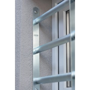 Abus Fenstergitter 700 Silber, 105x30cm, zum Einbruchschutz von Fenstern.