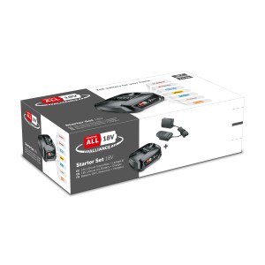 Kit de démarrage Bosch batterie 18V avec batterie 2,5 Ah et chargeur dans l'emballage.