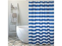 MSV Duschvorhang Marinera Polyester Weiss-Blau 180 x 200 cm