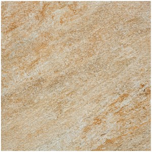 Piastrella per terrazza Euro Stone in gres porcellanato beige, 60x60cm. Dettaglio della superficie.