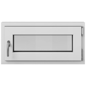 Fenêtre de cave en plastique blanc Roro, DIN droite, 80x40 cm.