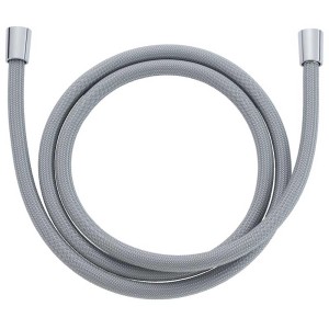 Flexible de douche argenté Diaqua Chromalux Zero, 200 cm de long, flexible et sans PVC.