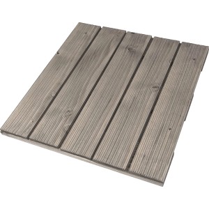 Dalle de terrasse en bois résineux gris, 50x50 cm, pour patio et jardin.
