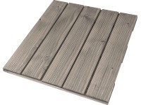 Holzfliese geriffelt Grau 50 x 50 cm