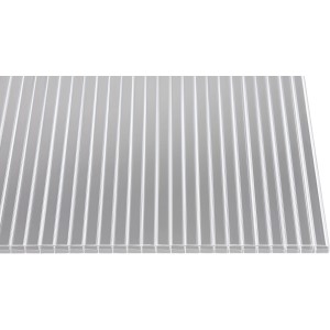 Pannello alveolare Gutta trasparente, spessore 16 mm, per coperture in plastica. Traslucido e robusto.
