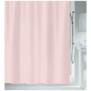 Tenda doccia in tessuto Spirella Primo Rosa, 180x180 cm, rosa chiaro, in poliestere.