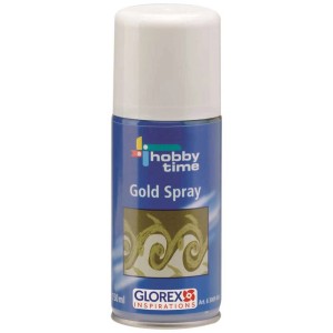 Aérosol doré 150 ml pour loisirs créatifs, séchage rapide et polyvalent.