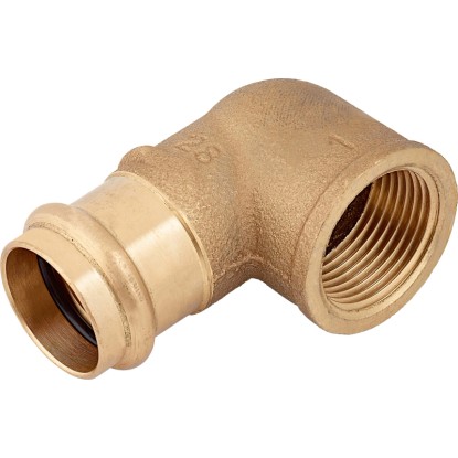 Presswinkel Ø 28 mm x 30,3 mm (Rp 1) 90° Rotguss