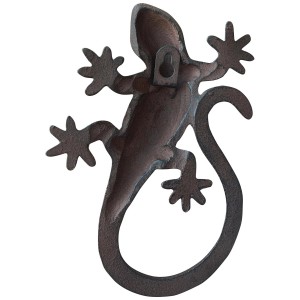 Dekorative Eidechse aus Metall für den Garten.