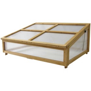 Serra da balcone per VegTrug piccolo, in legno e plastica, 105x76x45,5 cm.