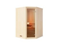 FinnTherm Sauna Corner Naturbelassen 244 cm x 194 cm Wandstärke 40 mm