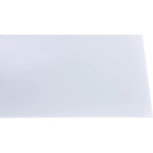 Lastra in polistirolo bianco opale, 2,5 mm di spessore, 1000x1000 mm, per coperture in plastica.