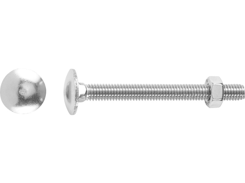 Bulloni Merriway A Testa Tonda Con Dado - Set Da 2 Pezzi, M8 X 150 Mm, Bianco, Per Fai Da Te E Idraulica - Foto 4