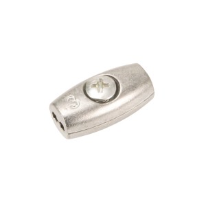 Morsetto ovale per fune in acciaio Conacord, Ø 2 mm x 28 mm, per fissaggi di funi.