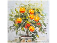 Leinwandbild Handpainting Orange tree 50 x 50 cm
