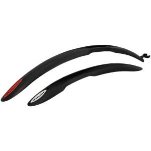 Kit garde-boue vélo Colorado, avant et arrière, en plastique noir.